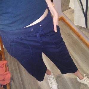 Navy Blue Sweat Pant Capris Never Worn!